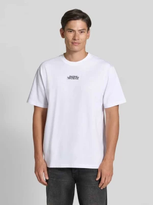 t-shirt o kroju regular fit z czystej bawełny model 'Oliver' Wood Wood Biały