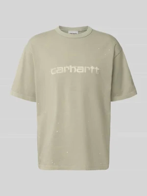t-shirt o kroju regular fit z czystej bawełny model 'Painter' Carhartt WIP Oliwkowy