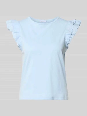 t-shirt o kroju regular fit z czystej bawełny model 'PANDRIA' Pieces