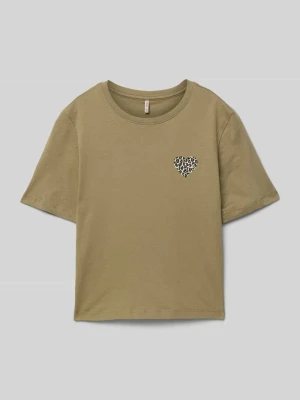 T-shirt o kroju regular fit z czystej bawełny model ‘REX’ Only
