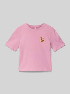 T-shirt o kroju regular fit z czystej bawełny model ‘REX’ Only
