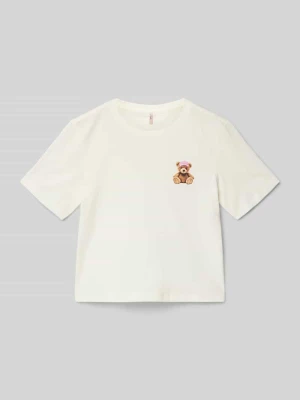 T-shirt o kroju regular fit z czystej bawełny model ‘REX’ Only