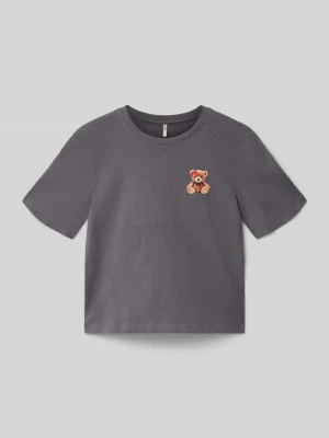T-shirt o kroju regular fit z czystej bawełny model ‘REX’ Only