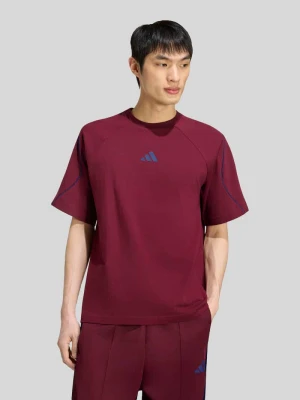 t-shirt o kroju regular fit z czystej bawełny model 'STADIUM' Adidas Ciemnoczerwony