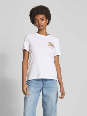 T-shirt o kroju regular fit z czystej bawełny model ‘SUMMER’ Pieces