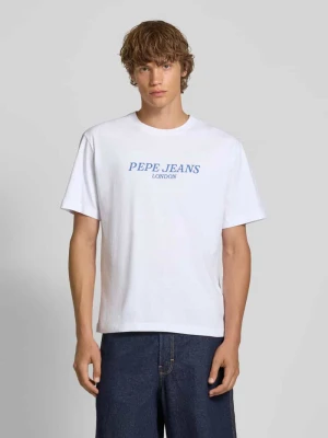 T-shirt o kroju regular fit z czystej bawełny model ‘TADEO’ Pepe Jeans