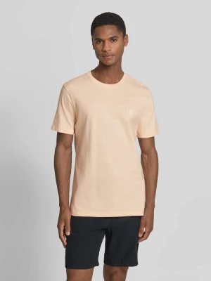 T-shirt o kroju regular fit z czystej bawełny model „TALES” Boss Morelowy