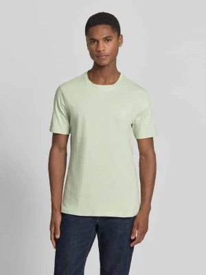 T-shirt o kroju regular fit z czystej bawełny model „TALES” Boss Limonkowy