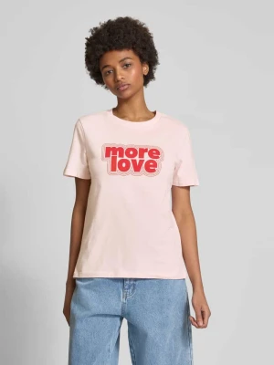 T-shirt o kroju regular fit z czystej bawełny model ‘TAMERA’ Pieces