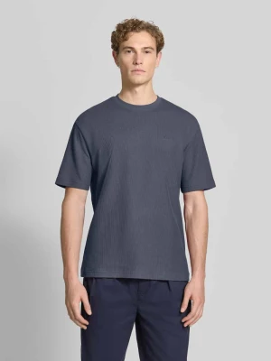 t-shirt o kroju regular fit z czystej bawełny model 'Te_Rib' Boss Brudnoróżowy