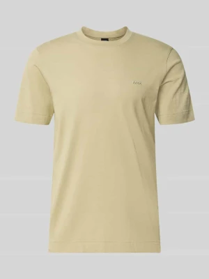 t-shirt o kroju regular fit z czystej bawełny model 'Thompson' Boss Jasnozielony