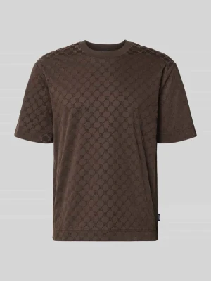 t-shirt o kroju regular fit z czystej bawełny model 'Varo' JOOP! Czekoladowy