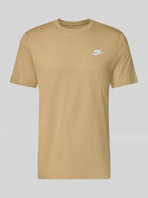 t-shirt o kroju regular fit z czystej bawełny Nike Beżowy