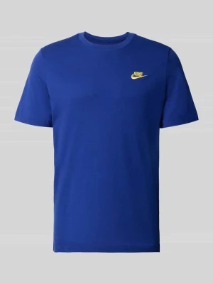 t-shirt o kroju regular fit z czystej bawełny Nike Ciemnoniebieski