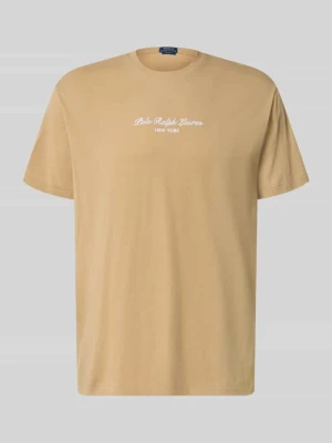 t-shirt o kroju regular fit z czystej bawełny Polo Ralph Lauren Beżowy