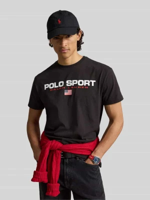 t-shirt o kroju regular fit z czystej bawełny Polo Ralph Lauren Czarny