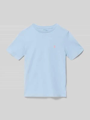 T-shirt o kroju regular fit z czystej bawełny Polo Ralph Lauren Niebieski