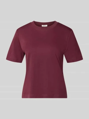 t-shirt o kroju regular fit z czystej bawełny s.Oliver Bordowy melanż