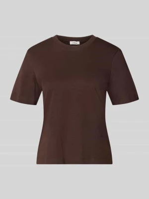 t-shirt o kroju regular fit z czystej bawełny s.Oliver Ciemnobrązowy
