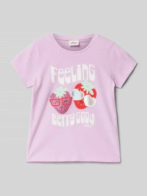 T-shirt o kroju regular fit z czystej bawełny s.Oliver RED LABEL