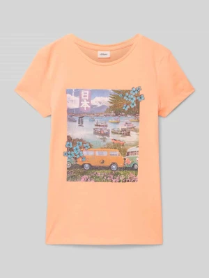 T-shirt o kroju regular fit z czystej bawełny s.Oliver RED LABEL