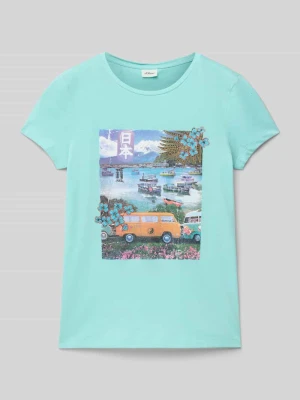 T-shirt o kroju regular fit z czystej bawełny s.Oliver RED LABEL