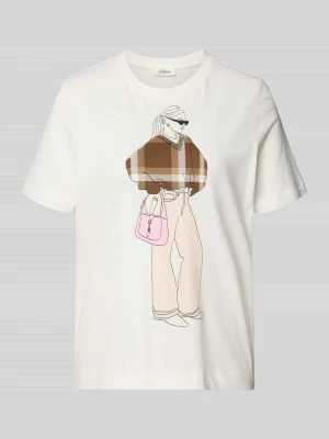 T-shirt o kroju regular fit z czystej bawełny s.Oliver RED LABEL