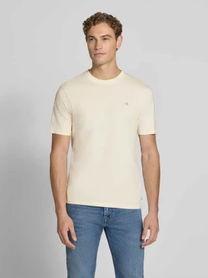 t-shirt o kroju regular fit z czystej bawełny Scotch & Soda Piaskowy
