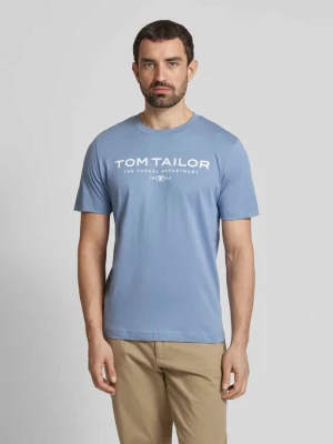 T-shirt o kroju regular fit z czystej bawełny Tom Tailor