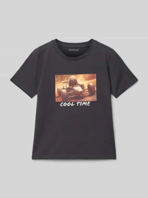 T-shirt o kroju regular fit z czystej bawełny Tom Tailor