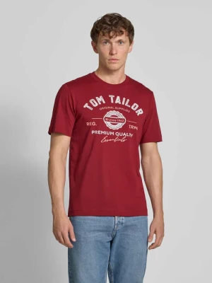 T-shirt o kroju regular fit z czystej bawełny Tom Tailor