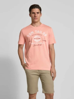 T-shirt o kroju regular fit z czystej bawełny Tom Tailor