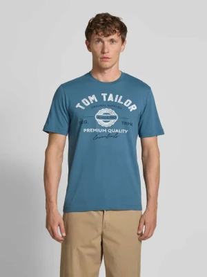 T-shirt o kroju regular fit z czystej bawełny Tom Tailor