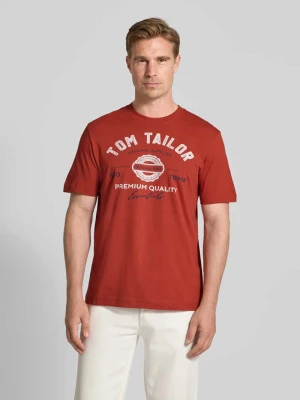 T-shirt o kroju regular fit z czystej bawełny Tom Tailor