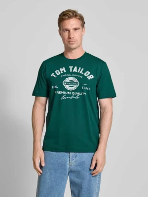 T-shirt o kroju regular fit z czystej bawełny Tom Tailor