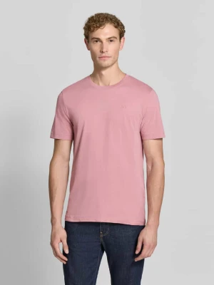 t-shirt o kroju regular fit z czystej bawełny Tom Tailor Różowy
