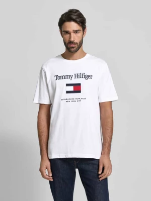 T-shirt o kroju regular fit z czystej bawełny Tommy Hilfiger