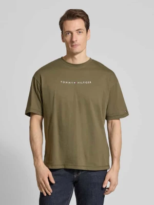 T-shirt o kroju regular fit z czystej bawełny Tommy Hilfiger