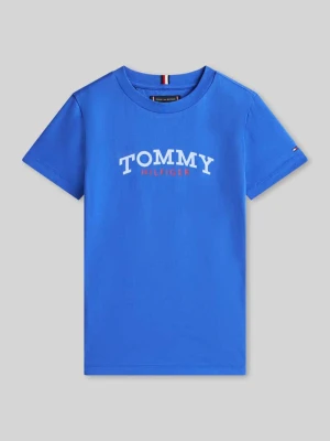 t-shirt o kroju regular fit z czystej bawełny Tommy Hilfiger Królewski niebieski