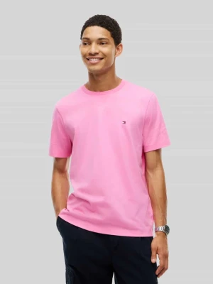 t-shirt o kroju regular fit z czystej bawełny Tommy Hilfiger Mocnoróżowy