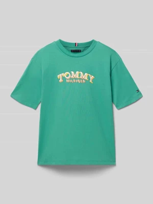 t-shirt o kroju regular fit z czystej bawełny Tommy Hilfiger Teens