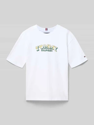 t-shirt o kroju regular fit z czystej bawełny Tommy Hilfiger Teens