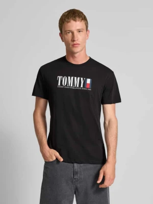 T-shirt o kroju regular fit z czystej bawełny Tommy Jeans