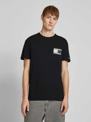 T-shirt o kroju regular fit z czystej bawełny Tommy Jeans Czarny