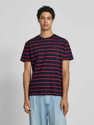 t-shirt o kroju regular fit z czystej bawełny Tommy Jeans Granatowy