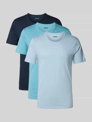 T-shirt o kroju regular fit z czystej bawełny w zestawie 3 szt. Boss