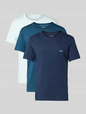 T-shirt o kroju regular fit z czystej bawełny w zestawie 3 szt. Boss