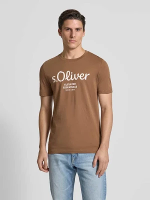 T-shirt o kroju regular fit z czystej bawełny z dużym nadrukiem z logo s.Oliver RED LABEL