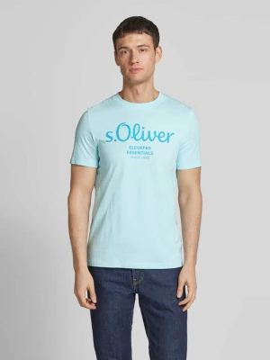 T-shirt o kroju regular fit z czystej bawełny z dużym nadrukiem z logo s.Oliver RED LABEL