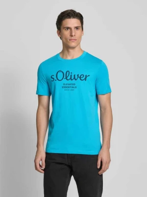 T-shirt o kroju regular fit z czystej bawełny z dużym nadrukiem z logo s.Oliver RED LABEL